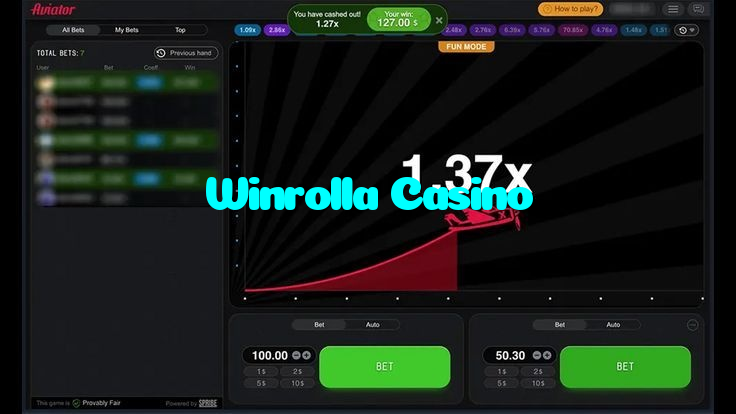 Winrolla Casino casino presented on mobile device in Pakistan with slots and live games